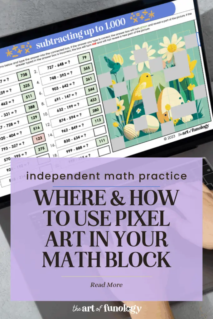 Ideas for using pixel art math activities in the classroom