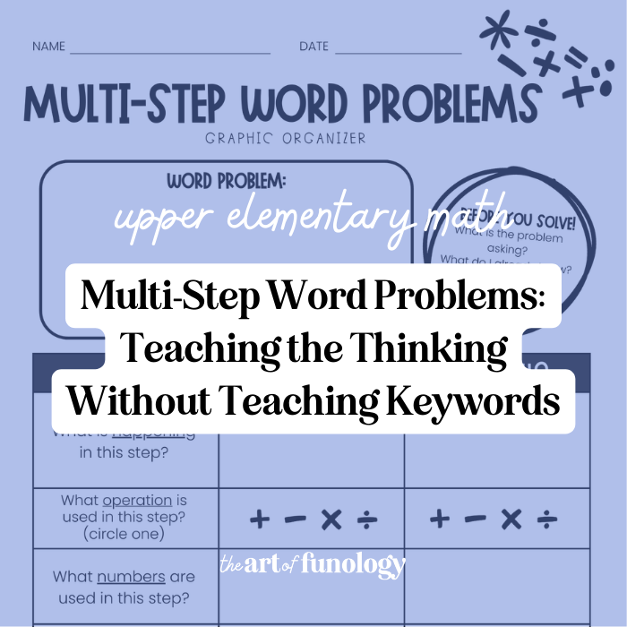 A blog post on how to teach multi-step word problems in upper elementary math.