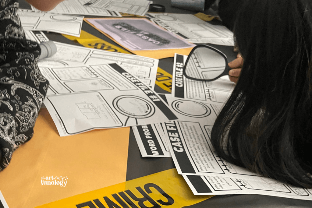 Preview of the Word Problem Detectives activity used in upper elementary math.